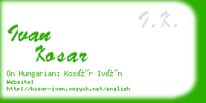 ivan kosar business card